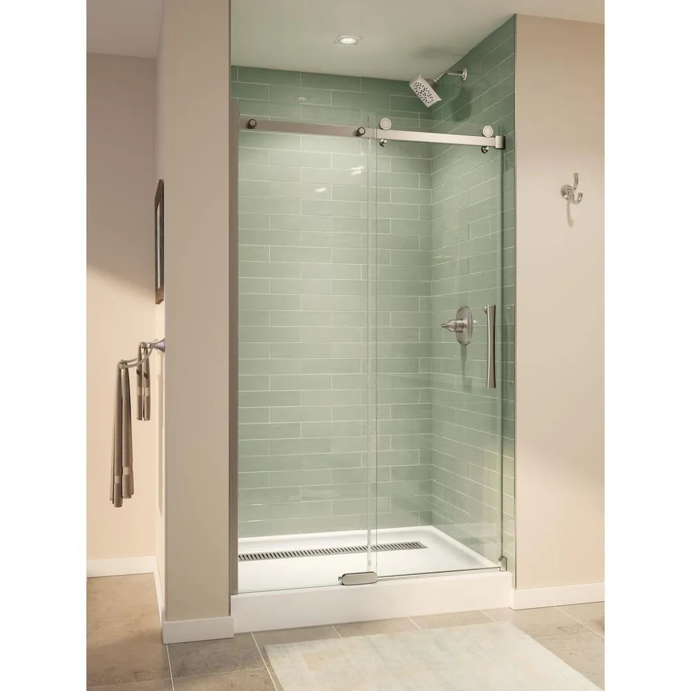Portwood Single-Handle 5-Spray Tub and Shower Faucet with H2Okinetic in SpotShield Brushed Nickel (Valve Included), photo 11 of 16