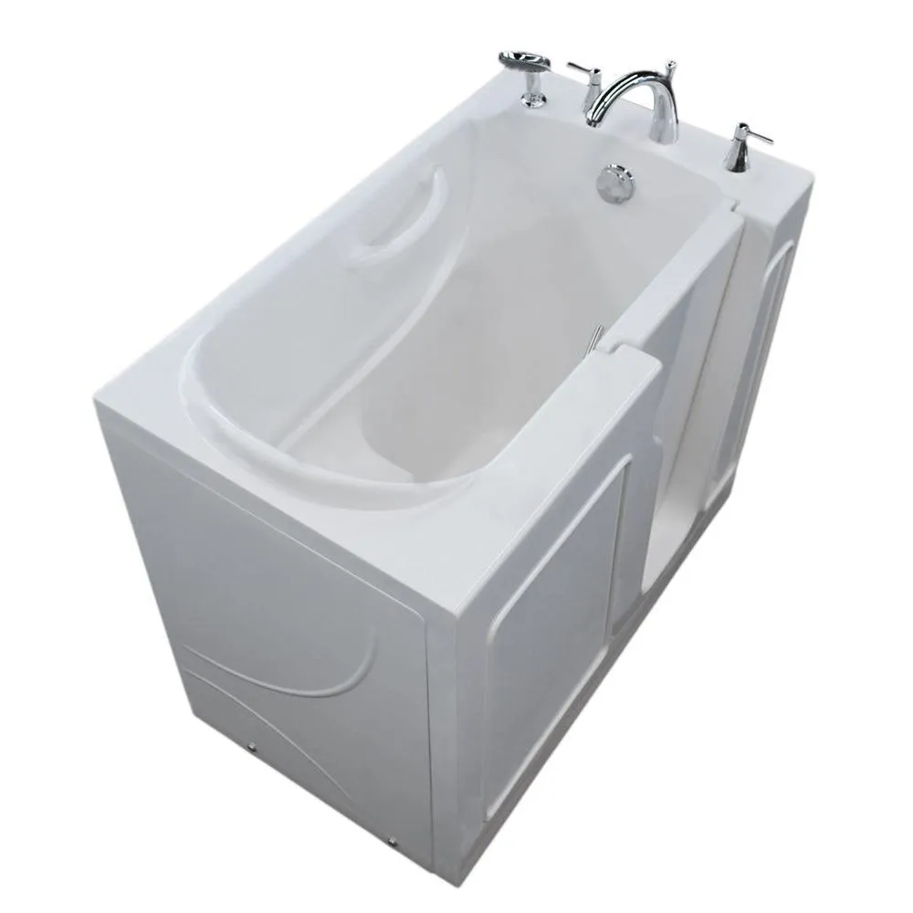 Universal Tubs Nova Heated 3.9 ft. Walk-In Non-Whirlpool Bathtub in White with Chrome Trim, photo 3 of 15