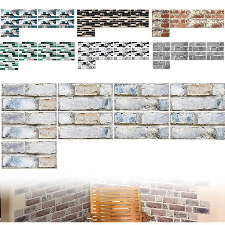 9-108pcs 3D Self-Adhesive Kitchen Wall Tiles Room Mosaic Tile Sticker Peel Stick Decals DIY Waterproof & Removable, photo 3 of 10