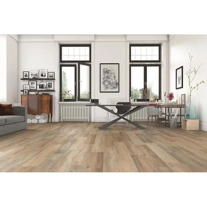 Style Selections Style Selection Urbanite Oak 8-mm T x 8-in W x 50-in L Water Resistant Wood Plank Laminate Flooring (23.92-sq ft / Carton), photo 3 of 6