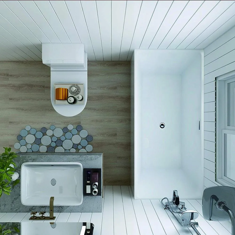 Talence 59 in. Acrylic Flatbottom Freestanding Bathtub in White, photo 10 of 11