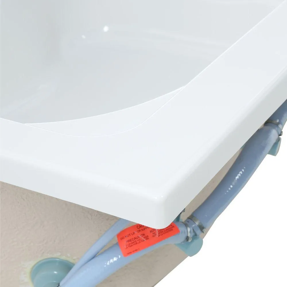 Cadet 60 in. x 42 in. Reversible Drain EverClean Whirlpool Tub in White, photo 7 of 13