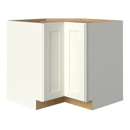 allen + roth Aveley 36-in W x 34.5-in H x 24-in D Linen Maple Lazy Susan Corner Base Semi-Custom Cabinet, photo 3 of 7