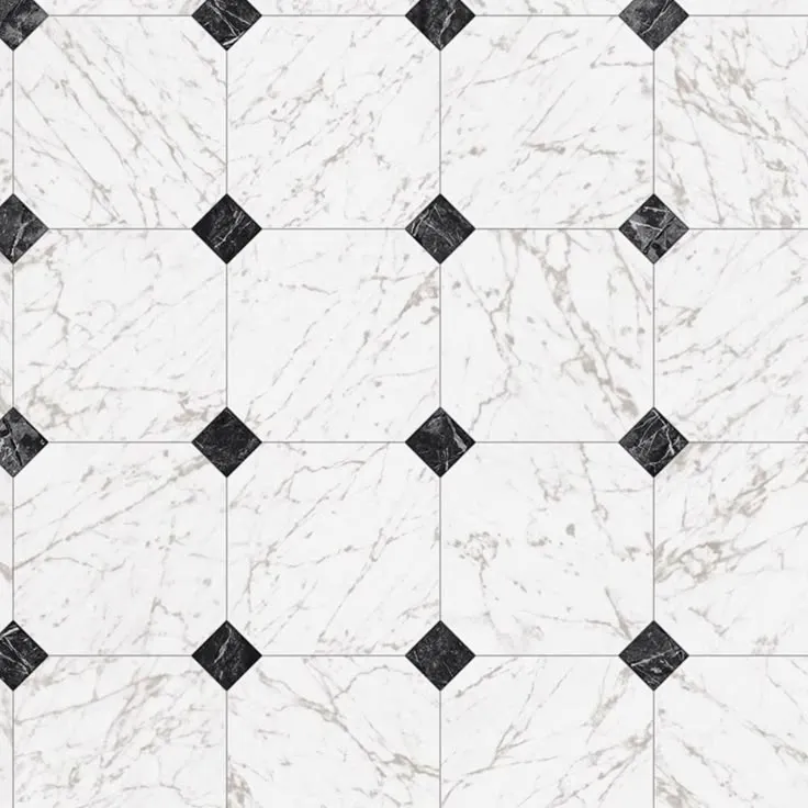 TrafficMASTER White Marble Vinyl Sheet, Sold by 12 ft. Wide x Custom Length, photo 3 of 3