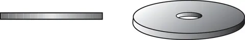 Zinc-Plated Steel 3/16 in. Fender Washer, 100-Pack