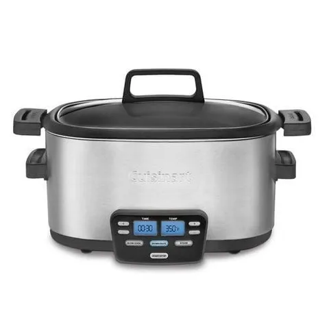 6-Quart Stainless Steel Oval Slow Cooker