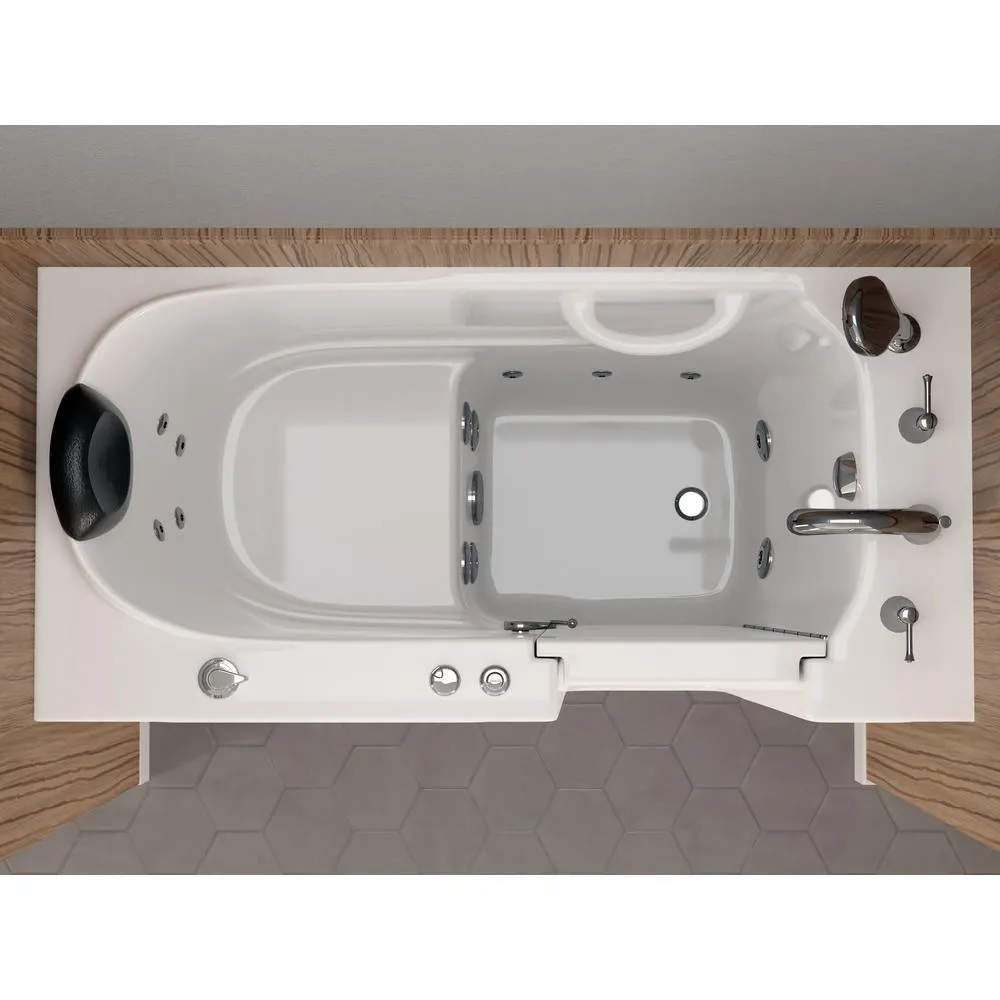 Universal Tubs Safe Premier 52.75 in. x 60 in. x 26 in. Right Drain Walk-in Whirlpool Bathtub in White, photo 7 of 9