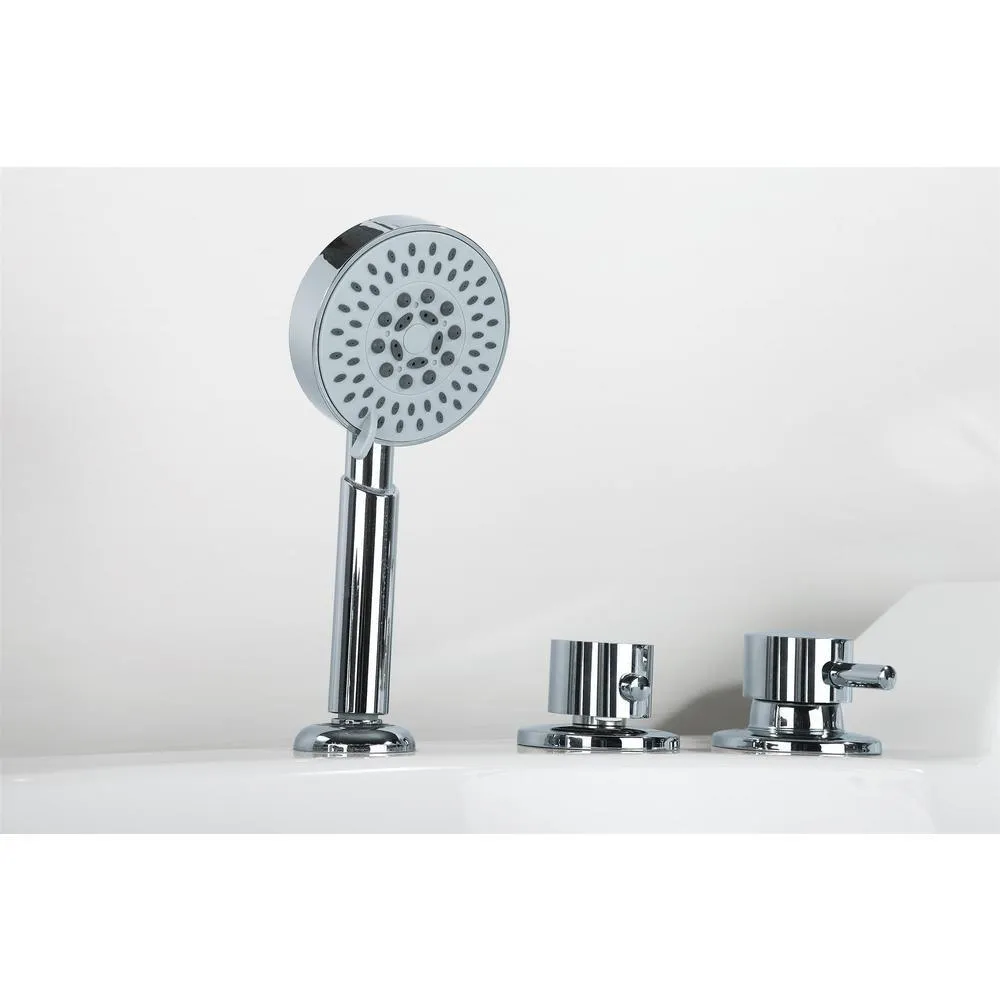 5 ft. Right Drain Corner Alcove Whirlpool Bathtub in White, photo 8 of 9