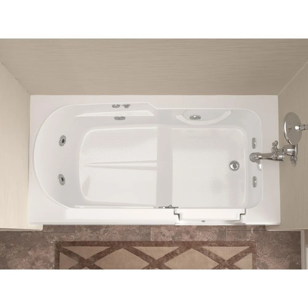 Universal Tubs HD Series 60 in. Right-Drain Step-In Walk-In Whirlpool Bathtub with Low Entry Threshold, White, photo 7 of 16