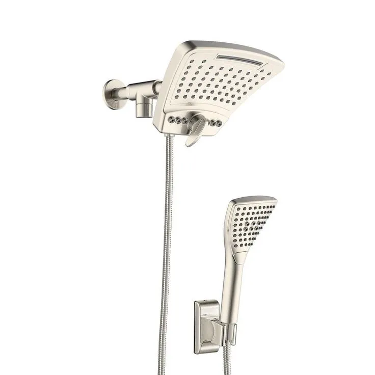 PULSE ShowerSpas 6-spray 8 in. High Pressure Dual Shower Head and Handheld Shower Head with Body spray in Brushed-Nickel, photo 4 of 10