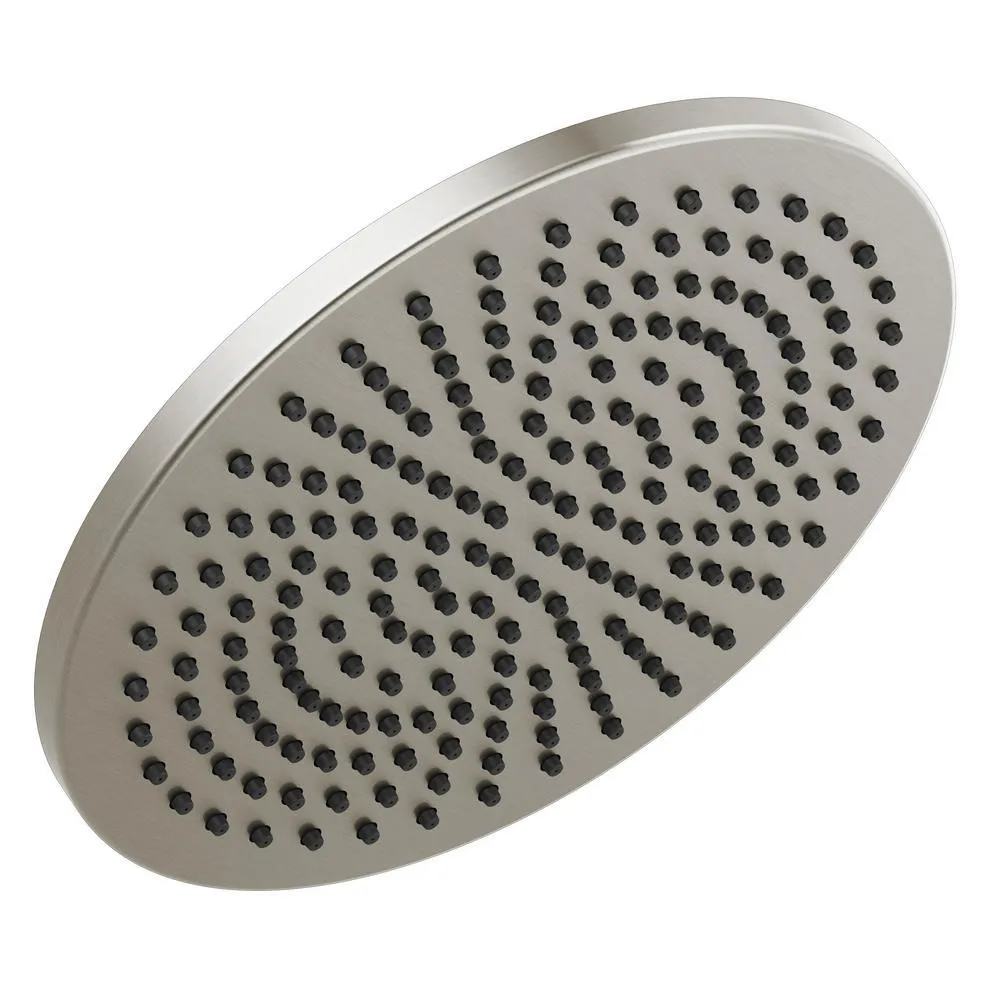 1-Spray 11.8 in. Single Wall Mount Fixed Rain Shower Head in Champagne Bronze, photo 9 of 9