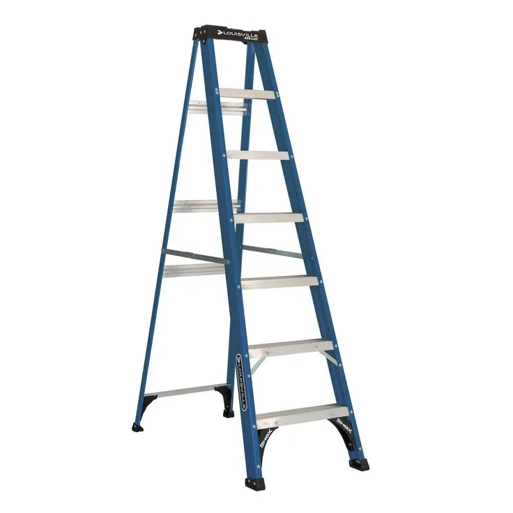 Louisville Ladder 7' Fiberglass Step Ladder, 225-lb Capacity, W-3217-07, photo 5 of 8