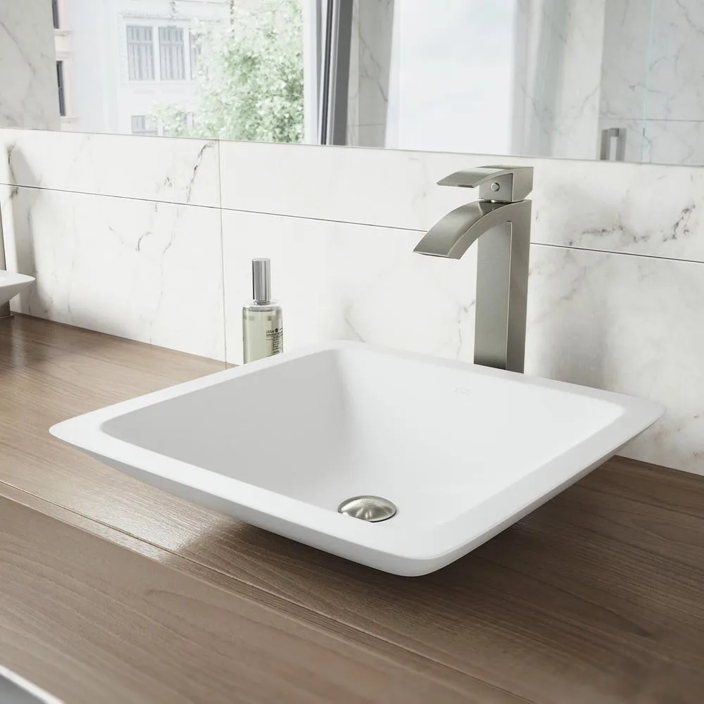 VIGO Single Hole Single-Handle Vessel Bathroom Faucet in Brushed Nickel, photo 2 of 13