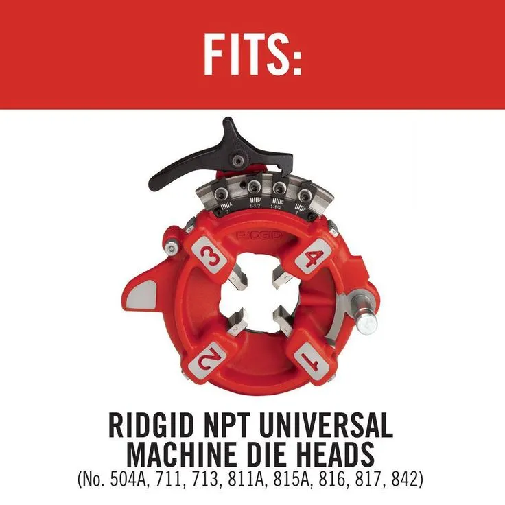 RIDGID 1 in. to 2 in. NPT Right-Hand High-Speed Pipe Dies for Universal Die Heads, photo 3 of 10