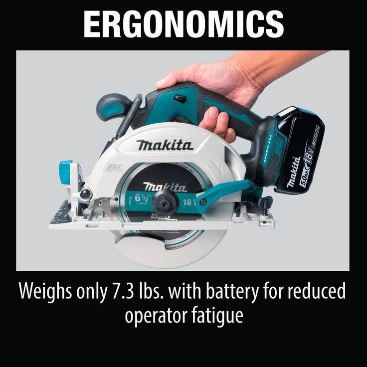 Makita 18-Volt 5.0Ah LXT Lithium-Ion Brushless Cordless 6-1/2 in. Circular Saw Kit, photo 2 of 9