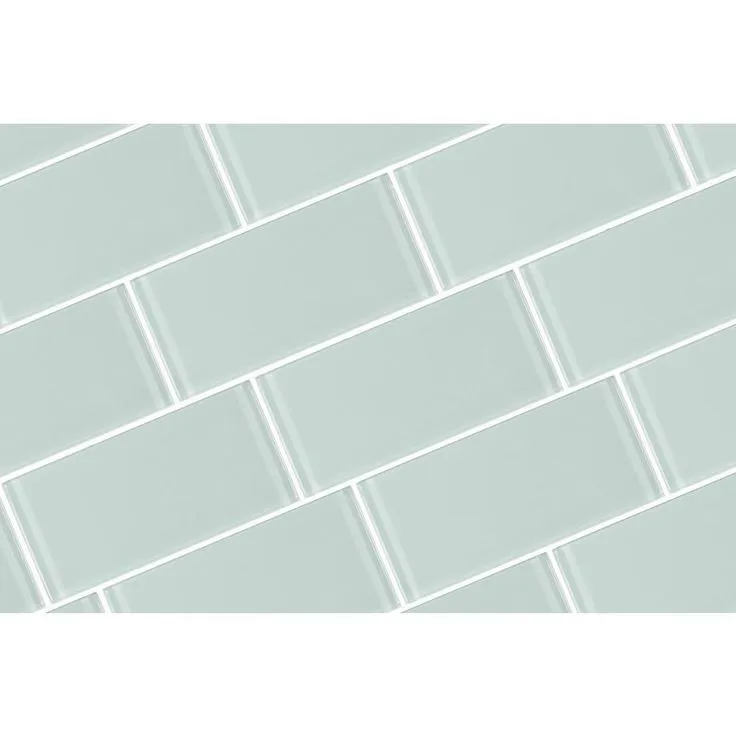 ABOLOS Metro Arctic Blue Subway 3 in. x 6 in. Glossy Glass Wall Tile (10 sq. ft. / case), photo 2 of 7