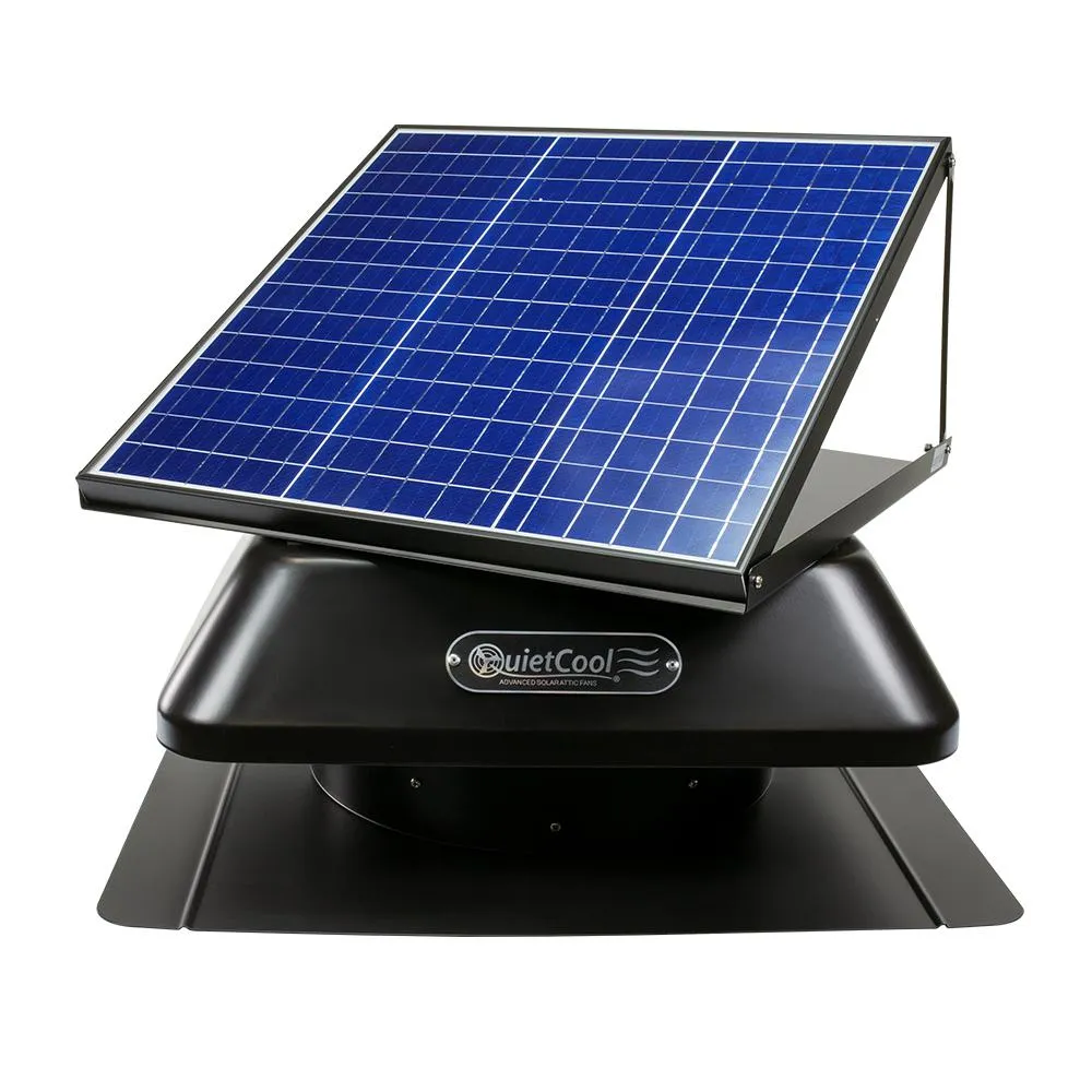 QuietCool 40-Watt Hybrid Solar/Electric Powered Roof Mount Attic Fan with Included Inverter, photo 6 of 10