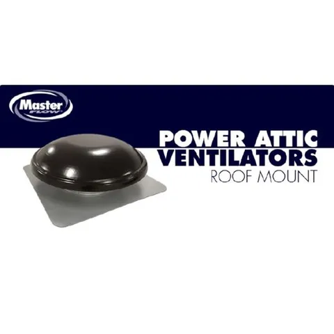 Master Flow PR1 Series Power Attic Vent, Roof-Mounted, Weathered Wood