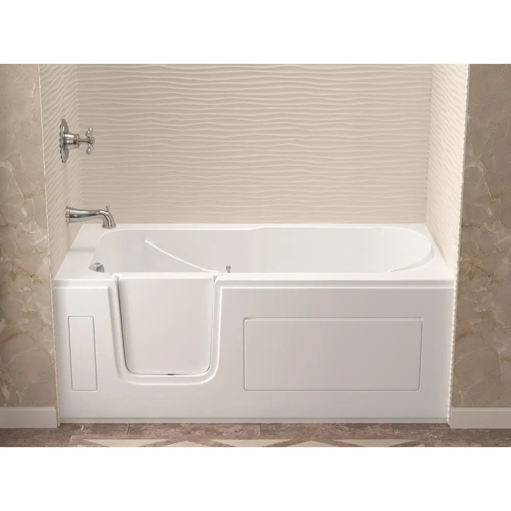 Universal Tubs HD Series 60 in. Left-Drain Step-In Walk-In Soaking Bathtub with Low Entry Threshold, White, photo 8 of 16