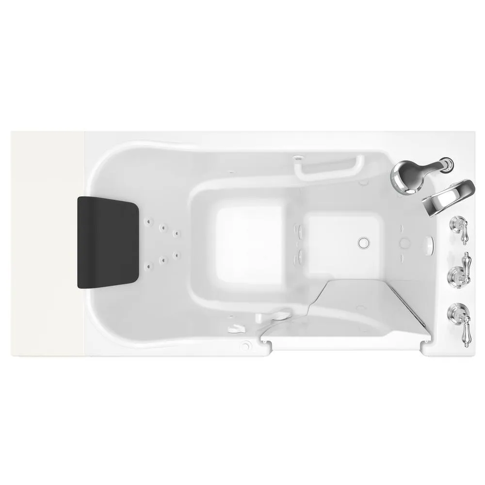 Gelcoat Premium Series 52 in. x 30 in. Right Hand Walk-In Whirlpool Bathtub in White, photo 3 of 17