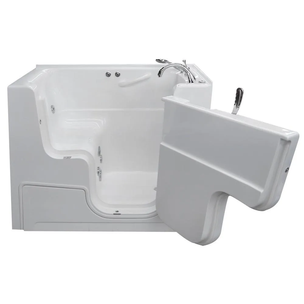 Universal Tubs HD Series 2953WCA Wheelchair Accessible 53 in. Walk-In Whirlpool Bathtub, White, with 1.6 GPF Single-Flush Toilet, photo 5 of 18