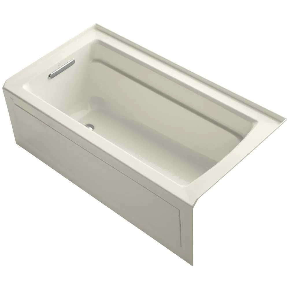 Archer 60 in. Right-Hand Drain Rectangular Alcove Bathtub in White, photo 14 of 18