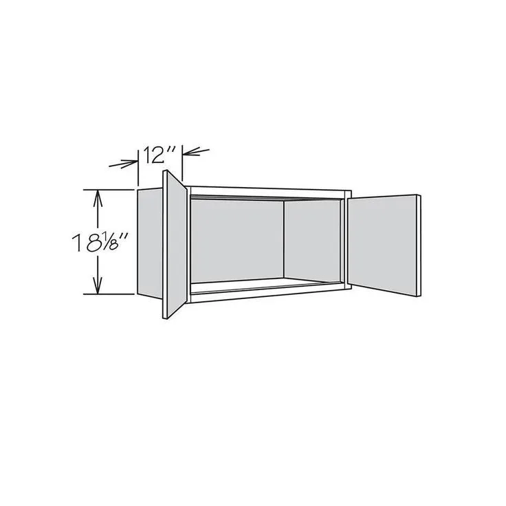 allen + roth Aveley 30-in W x 18.125-in H x 12-in D Linen Maple Door Wall Semi-Custom Cabinet, photo 4 of 4