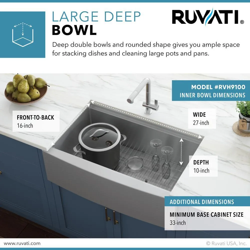 Apron-Front Stainless Steel 30 in. 16-Gauge Workstation Single Bowl Farmhouse Kitchen Sink, photo 5 of 13