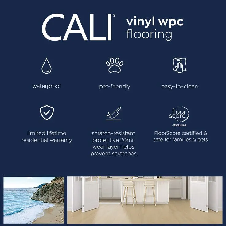 CALI Legends Oyster Isle Brown 20-mil x 9-in W x 60-in L Waterproof Interlocking Luxury Vinyl Plank Flooring (22.44-sq ft/ Carton), photo 2 of 9