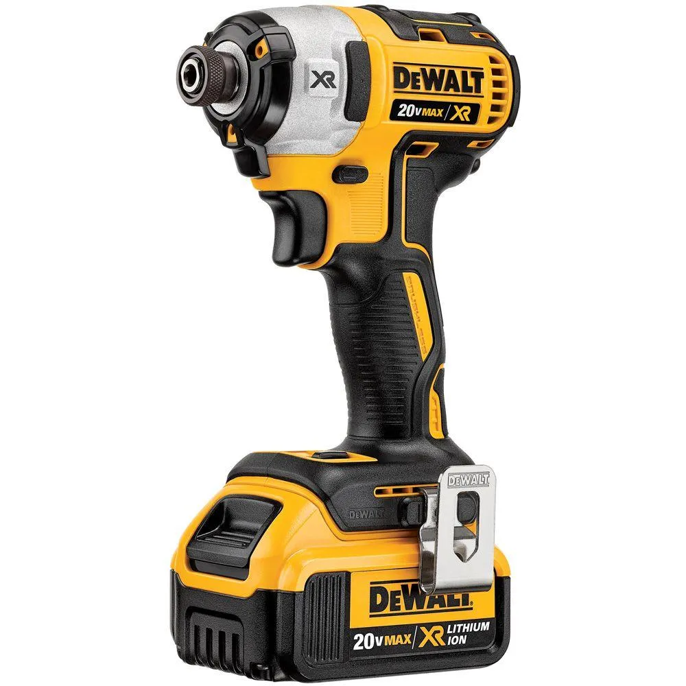 DEWALT 20-Volt MAX XR Lithium-Ion Cordless Brushless 1/4 in. Cordless 3-Speed Impact Driver with (2) Batteries 4Ah and Charger, photo 9 of 16