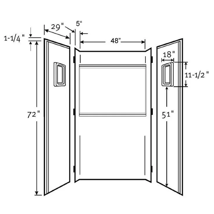 34 in. x 48 in. x 72 in. 3-Piece Direct-to-Stud Alcove Shower Surround in Bone, photo 2 of 4
