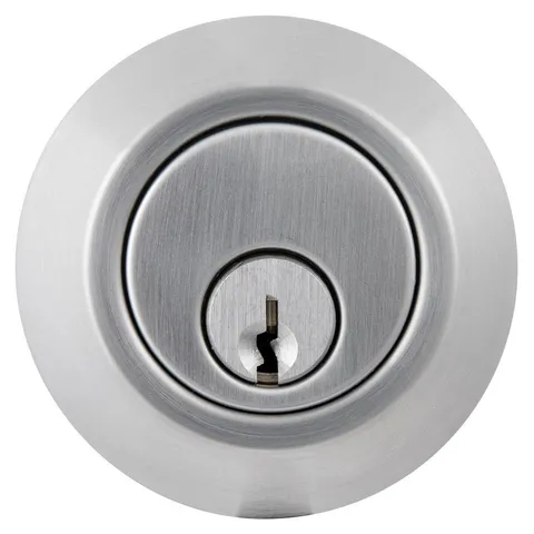Commercial 2-3/4 in. Single Cylinder Satin Chrome Heavy-Duty Industrial Deadbolt