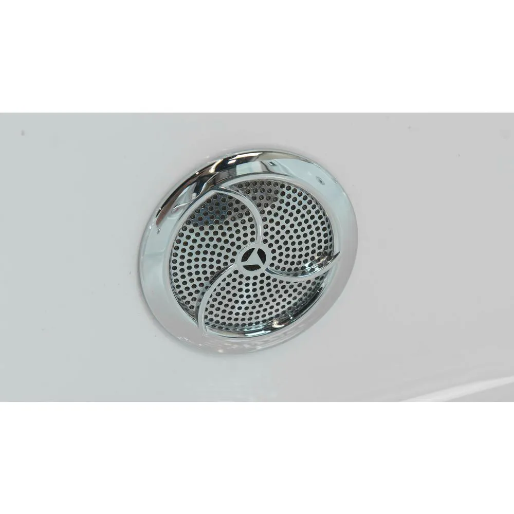 Ella Laydown 72 in. Walk-In Whirlpool Bathtub, White, Fast-Fill 2-Piece Faucet, Left-Hand Drain, Left-Hinged Glass Door, photo 12 of 17