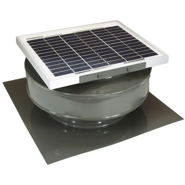 Active Ventilation 365 CFM Brown Aluminum Solar Powered Attic Fan, photo 9 of 11