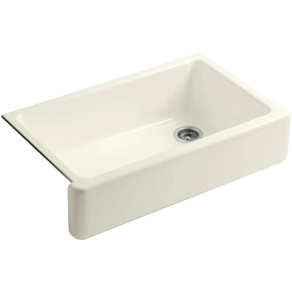Whitehaven Undermount Farmhouse Apron Front Cast Iron 36 in. Single Bowl Kitchen Sink in White, photo 13 of 16