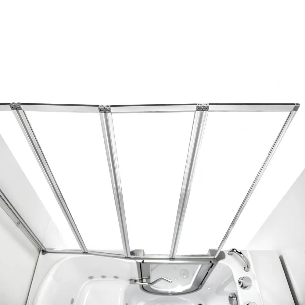 Ella Elite 52 in. Walk-In Whirlpool and Air Bath Bathtub in White with LH Door, Thermostatic Faucet, Dual Drain, Shower Screen, photo 3 of 19
