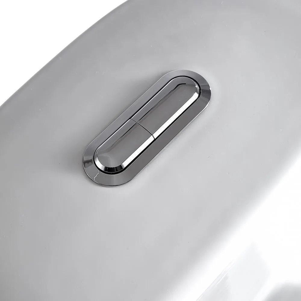 1-Piece 1.28 GPF Dual Flush High Efficiency Elongated Toilet in White, Seat Included, photo 4 of 6