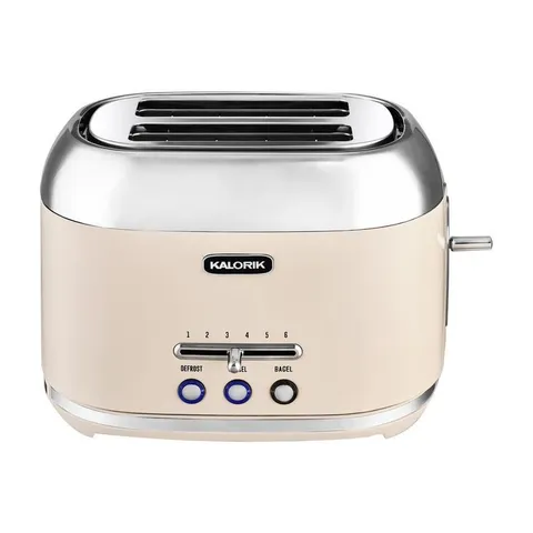 Retro 2-Slice Cream Wide Slot Toaster