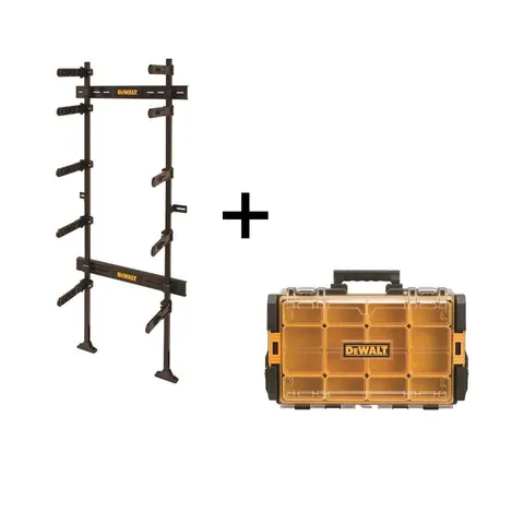 TOUGHSYSTEM 25-1/2 in. Workshop Racking Storage System and Small Parts Organizer Combo