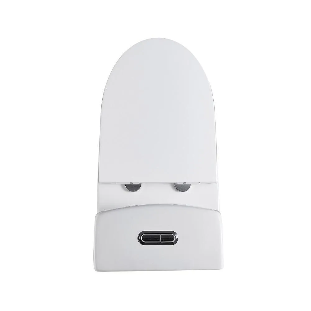 1-piece 1.28 GPF Dual Flush High Efficiency Elongated Toilet in White(Seat Included), photo 5 of 7