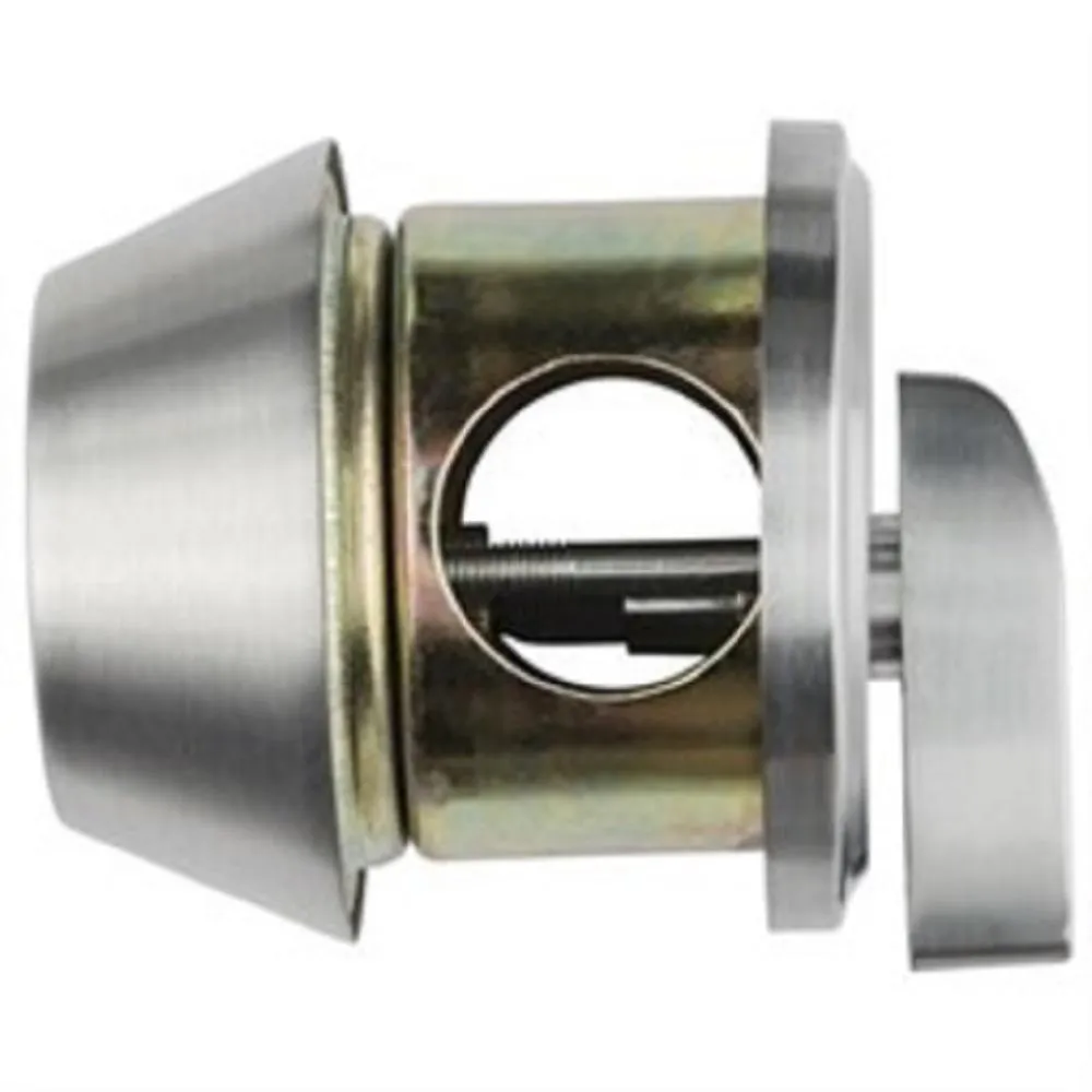 Commercial 2-3/4 in. Single Cylinder Satin Chrome Heavy-Duty Industrial Deadbolt, photo 3 of 4