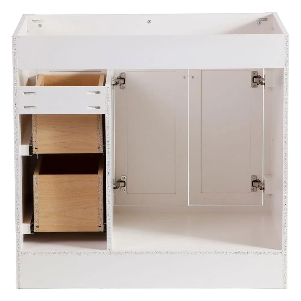 Brinkhill 36 in. W x 34 in. H x 22 in. D Bath Vanity Cabinet Only in Cream, photo 5 of 47