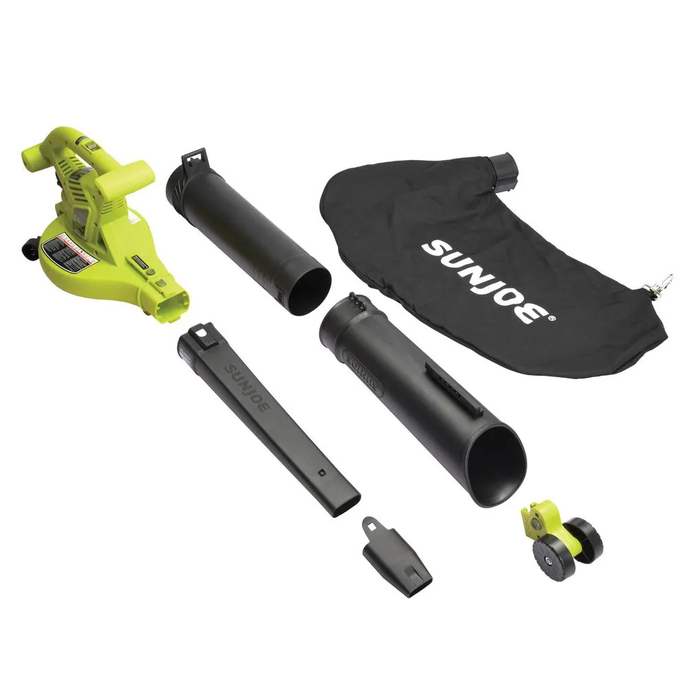 Sun Joe 250 MPH 440 CFM 14 Amp Electric Handheld Blower/Vacuum/Mulcher in Green, photo 5 of 9