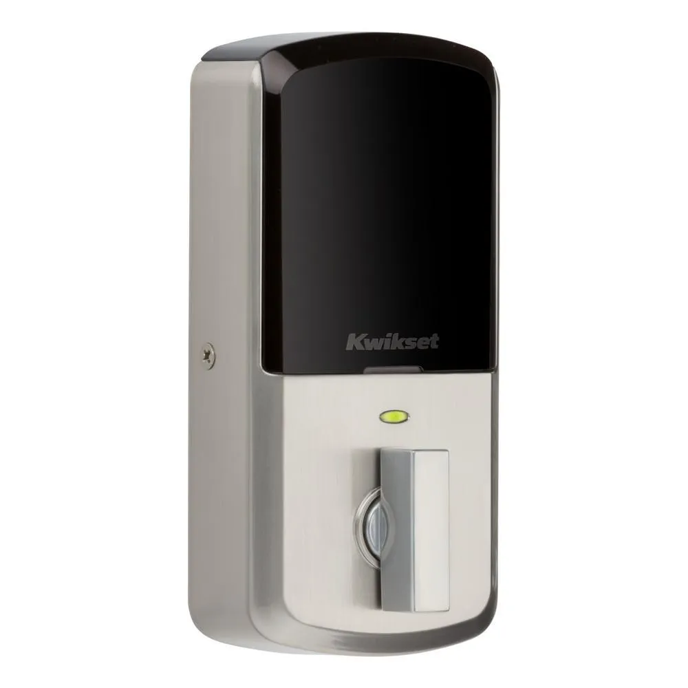Kwikset Aura Satin Nickel Single Cylinder Electronic Bluetooth Keypad Smart Lock Deadbolt featuring SmartKey Security, photo 2 of 4
