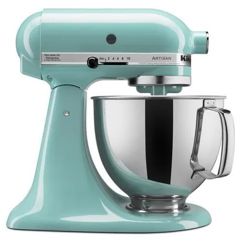 5-Quart 10-Speed Aqua Sky Residential Stand Mixer