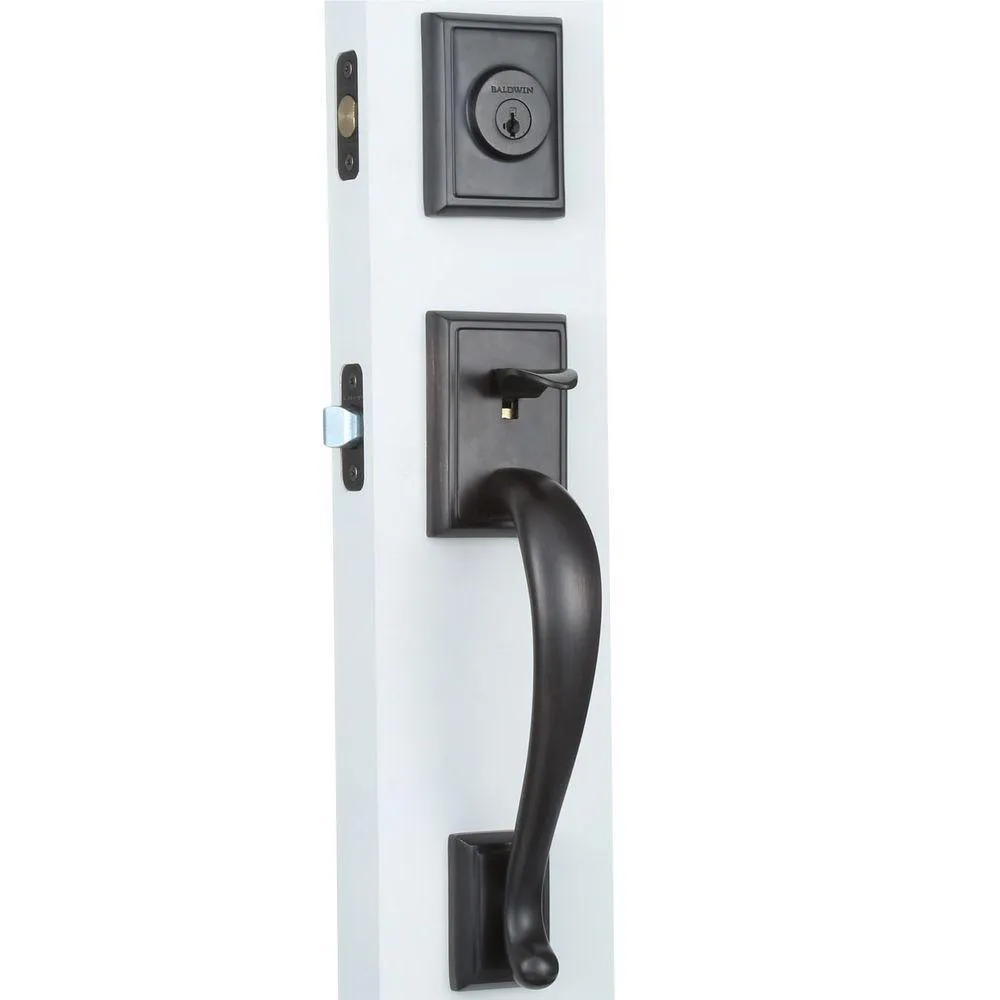 Prestige Pistoria Single Cylinder Venetian Bronze Door Handleset w/ Arch Rose Madrina Door Lever Feat SmartKey Security, photo 3 of 12