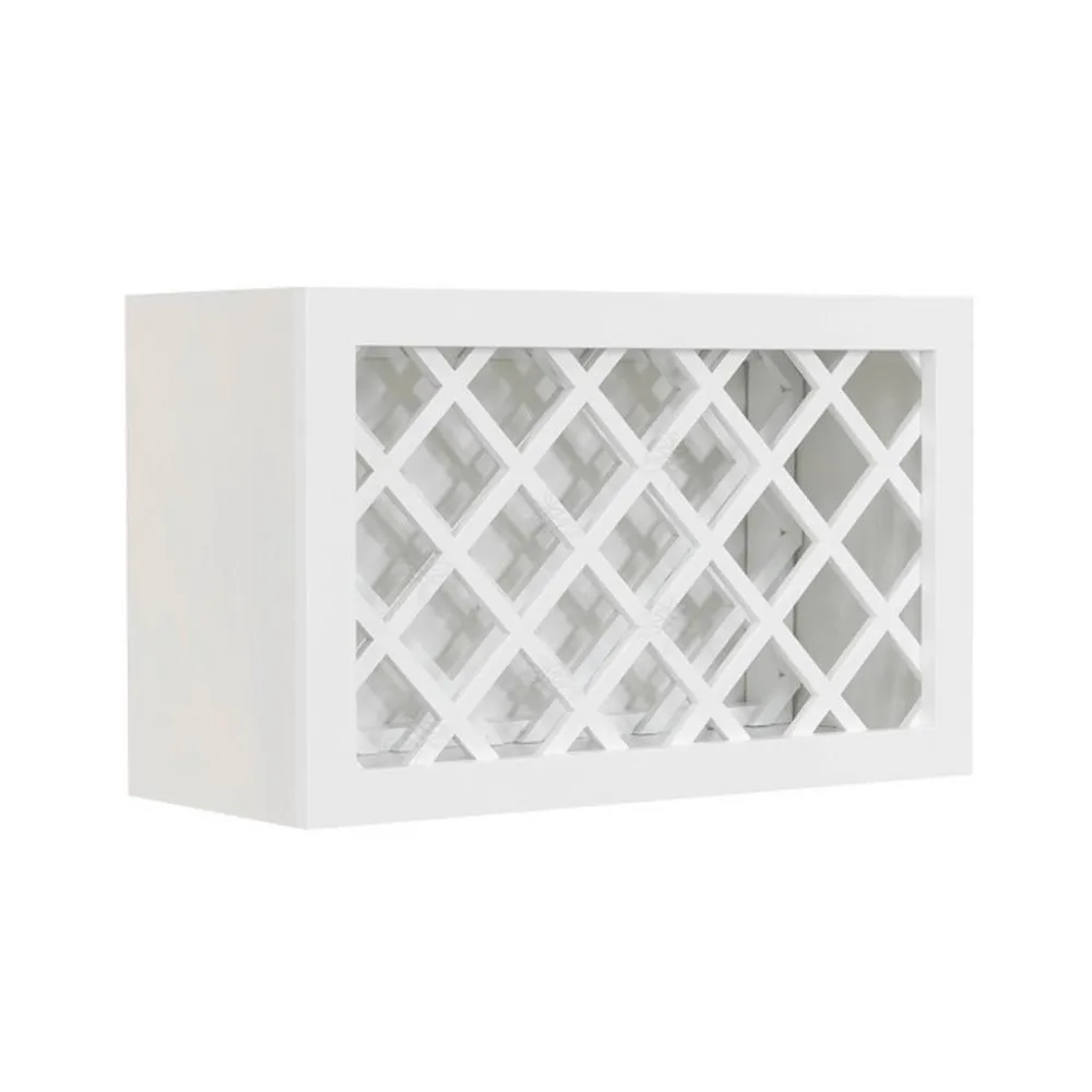 Shaker Ready to Assemble 30 in. W x 18 in. H x 12 in. D Wall Wine Rack in White, photo 2 of 2