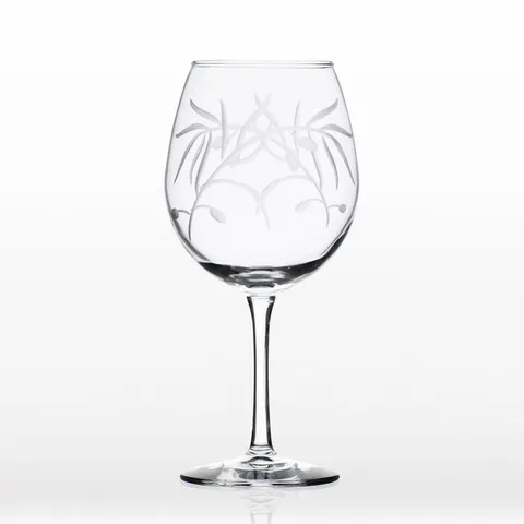 Olive Branch Clear 18 oz. Balloon Wine Glass (Set of 4)