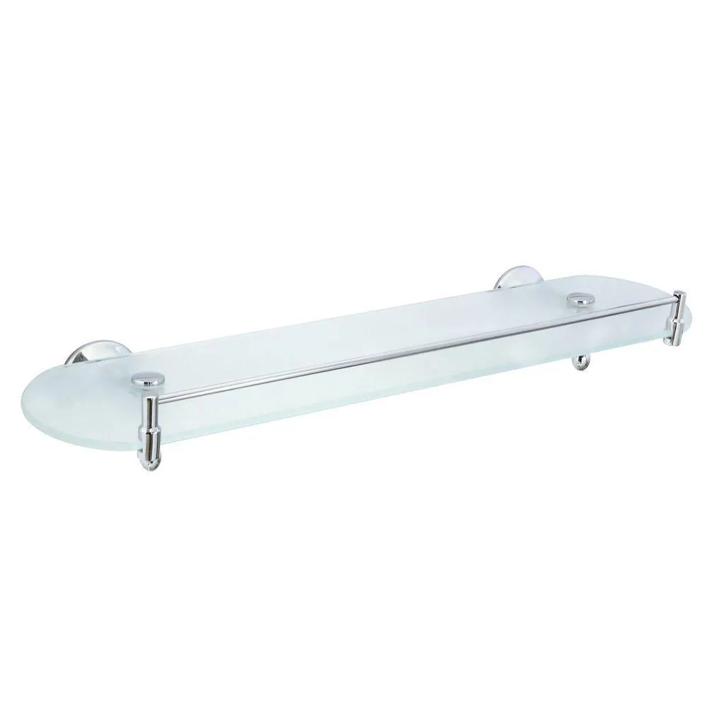 MODONA Antica 20 in. W Frosted Glass Shelf with Rail in Rubbed Bronze, photo 8 of 8
