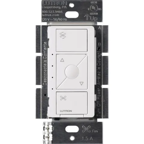 Single-Pole Caseta Wireless Smart Fan Speed Control, White